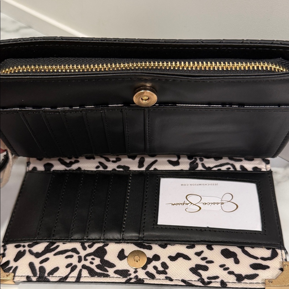 NWT Jessica Simpson "Frankie" Large Clutch Wallet in the color Meteorite - Picture 5 of 6